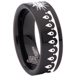 Bohemian Sun and Moon Tungsten Carbide Ring