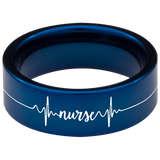 Caduceus Hope And Love Nurse Tungsten Carbide Ring