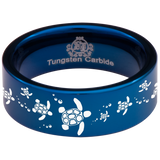 Sea Turtle Tungsten Carbide Ring