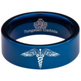 Caduceus Tungsten Carbide Ring