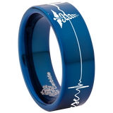 Caduceus Hope And Love Nurse Tungsten Carbide Ring
