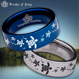 Sea Turtle Tungsten Carbide Ring