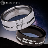 Philippians 4:13 Tungsten Carbide Ring