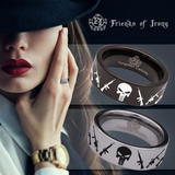 Guns and Skull Tungsten Carbide Ring