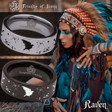 Raven Tungsten Carbide Ring