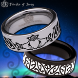Celtic Claddagh Tungsten Carbide Ring
