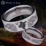 Growling Lion Tungsten Carbide Ring