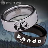 Panda Tungsten Carbide Ring