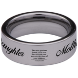 Mother and Daughter Tungsten Carbide Ring