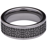 Celtic Cross Tungsten Carbide Ring