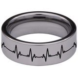 Double Heart Tungsten Carbide Ring