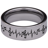 Treble Clef Tungsten Carbide Ring