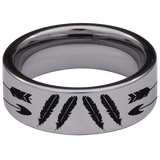 Indian Howling Wolf Tungsten Carbide Ring