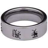 Deer Tungsten Carbide Ring