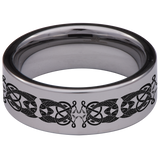 Fish On Tungsten Carbide Ring