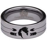 Indian Howling Wolf Tungsten Carbide Ring