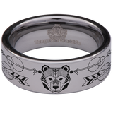 Geometric Bear Tungsten Carbide Ring