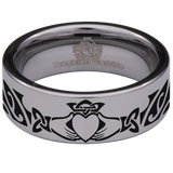 Celtic Claddagh Tungsten Carbide Ring