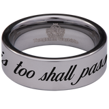 This Too Shall Pass Tungsten Carbide Ring