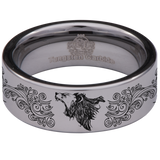 Growling Lion Tungsten Carbide Ring