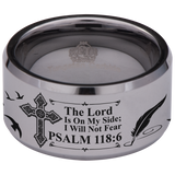 Psalm 118:6 Tungsten Carbide Ring 12mm
