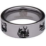 Deer Tungsten Carbide Ring