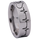 Double Heart Tungsten Carbide Ring