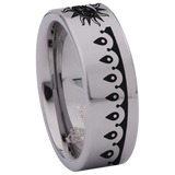 Bohemian Sun and Moon Tungsten Carbide Ring
