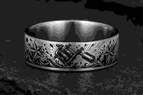 Tattoo Artist Tattoo Machine Ring
