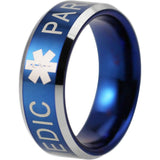 Paramedic Tungsten Carbide Ring (Blue)