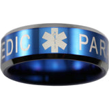 Paramedic Tungsten Carbide Ring (Blue)
