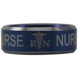 Blue Tungsten Registered Nurse Ring - Friends of Irony LLC