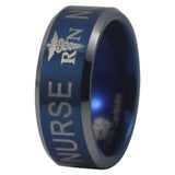 Blue Tungsten Registered Nurse Ring - Friends of Irony LLC