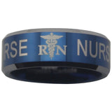 Blue Tungsten Registered Nurse Ring - Friends of Irony LLC
