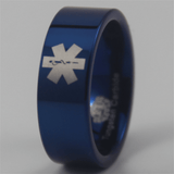 Blue Tungsten Medical Ring - Friends of Irony LLC
