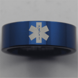 Blue Tungsten Medical Ring - Friends of Irony LLC