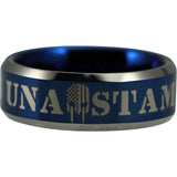 Una Stamus Police Tungsten Carbide Ring (Blue)