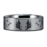 Silver Tungsten American Eagle Ring