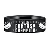 Tungsten Fantasy Football Championship Ring (8mm)