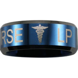 Licensed Practical Nurse Tungsten Carbide Ring (Blue)