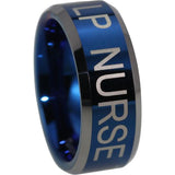 Licensed Practical Nurse Tungsten Carbide Ring (Blue)