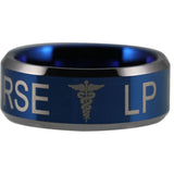 Licensed Practical Nurse Tungsten Carbide Ring (Blue)