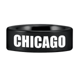 Tungsten Chicago Skyline Ring