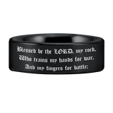 Tungsten Psalm 144:1 Ring