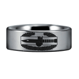 Tungsten Combat Action Badge Ring