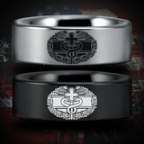 Tungsten Combat Medical Badge Ring