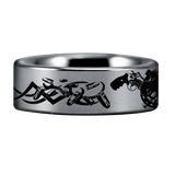 Silver Tungsten Cowboy Ring