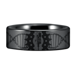 Silver Tungsten Cycler Ring