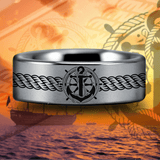 Tungsten Sailor Ring
