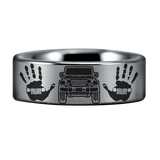 Silver Tungsten Jeepaholic Ring